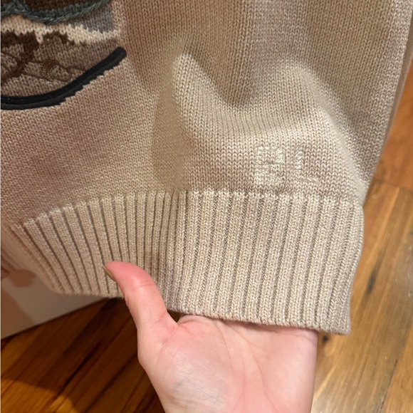 Ralph Lauren Beige Teddy Bear Knit Sweater - Picture 3 of 4